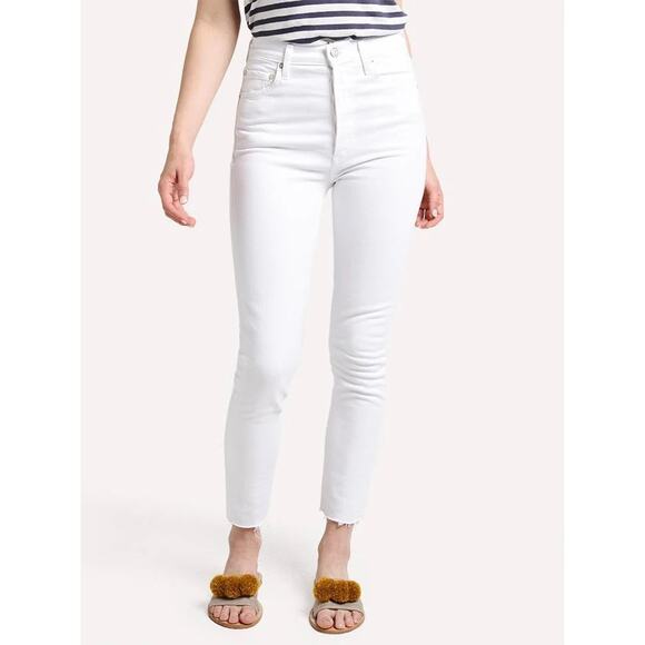 Agolde Denim - AGOLDE Nico High-rise Slim White Jeans Size 25